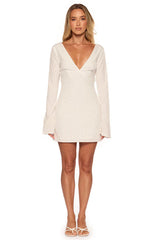 Winston white Polka Dot Long Sleeve Mini Dress