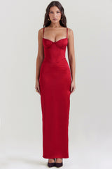 ruby corset maxi dress