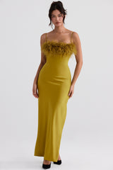 chartreuse maxi dress