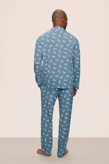 William Printed Modal Long PJ Set