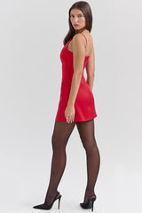 scarlet square neck a-line mini dress - sale