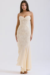 vanilla chiffon & lace gown