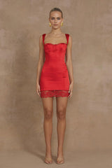 CLAUDELLE MINI DRESS - RED