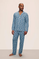 William Printed Modal Long PJ Set