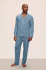 William Printed Modal Long PJ Set