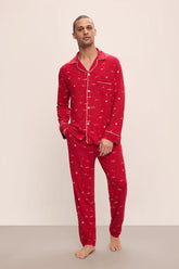 William Printed Modal Long PJ Set