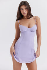 lavender mini dress