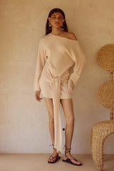 HIMARI KNIT MINI DRESS - SAND