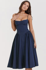 french navy corset sundress