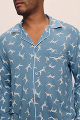 William Printed  Modal Long PJ Set