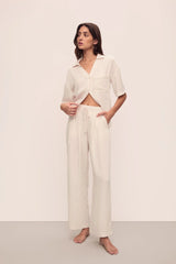 Tencel Woven Relaxed Button Front Top