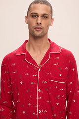 William Printed  Modal Long PJ Set