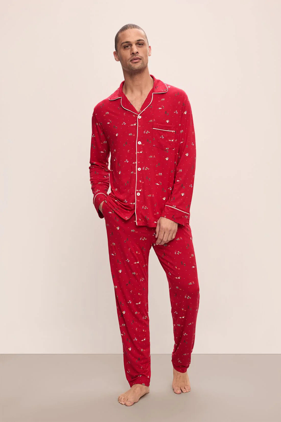 William Printed  Modal Long PJ Set
