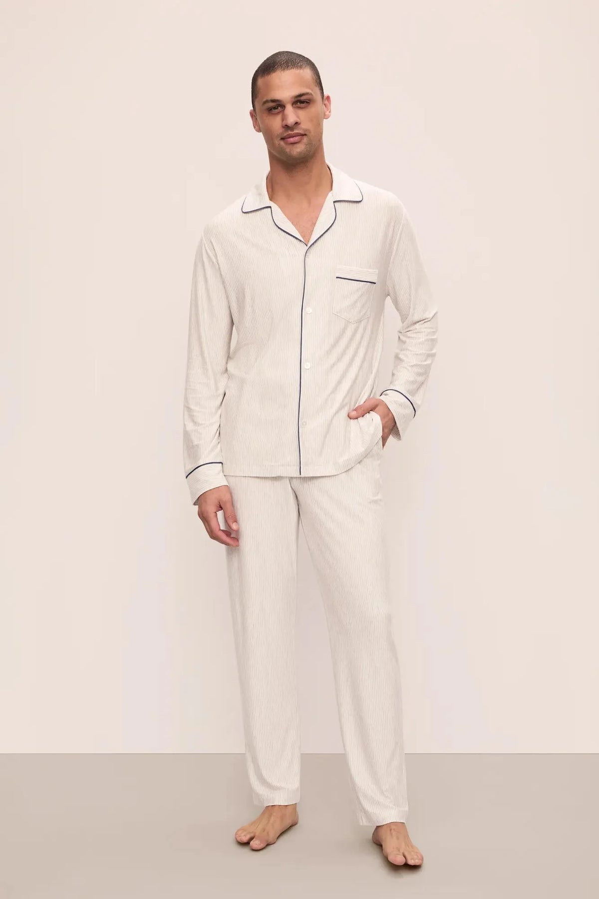 William Printed  Modal Long PJ Set