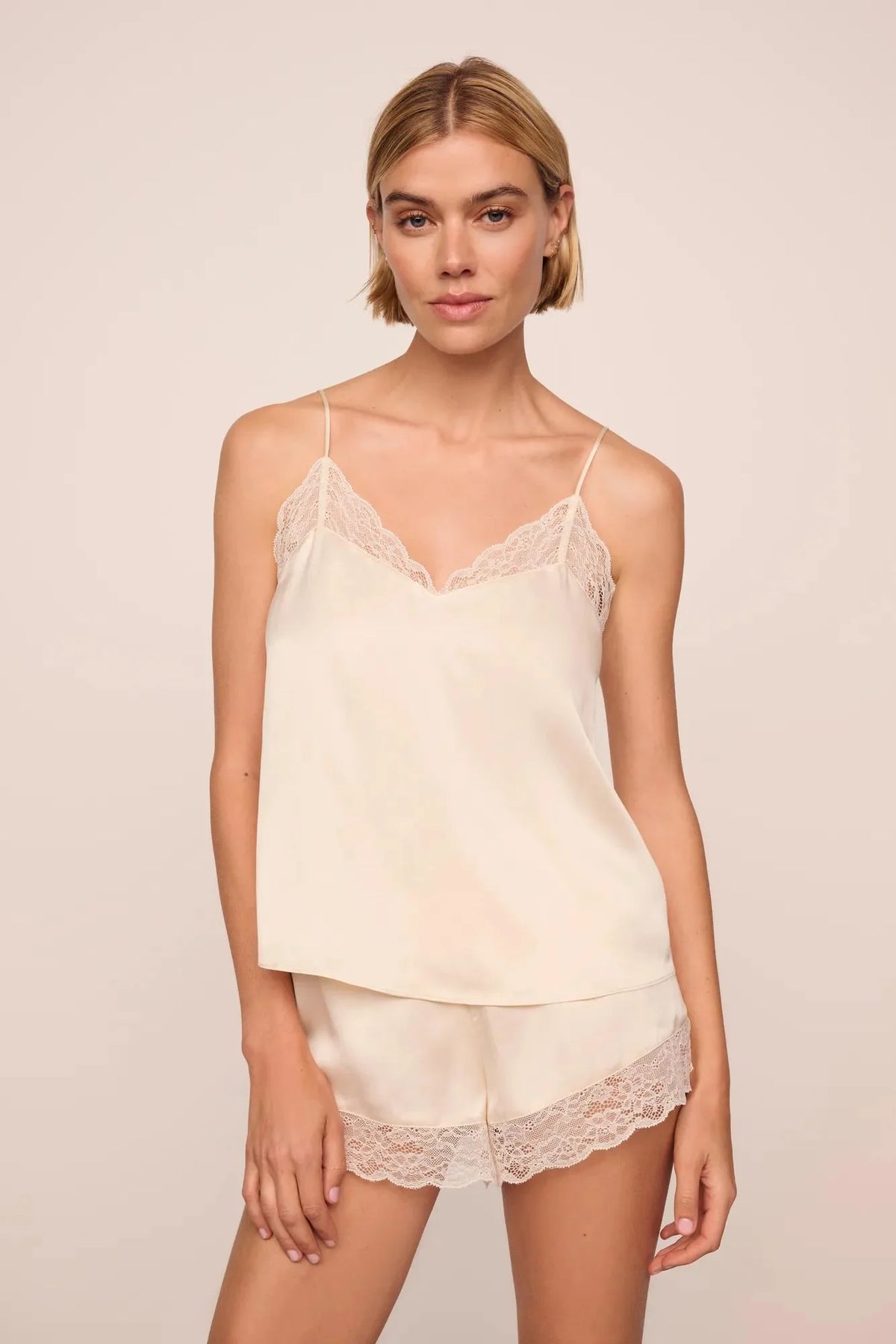 Washable Silk Lace Cami & Short Set