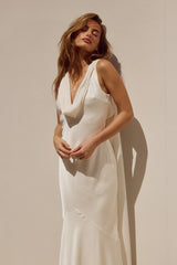 GABRIELLA COWL MAXI DRESS - IVORY